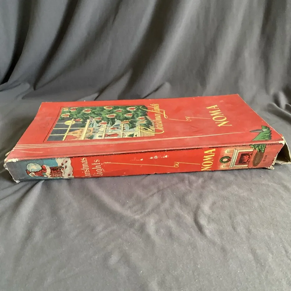 Vintage Christmas NOMA LITES 2 Wire Light Strand w Bead Original Box